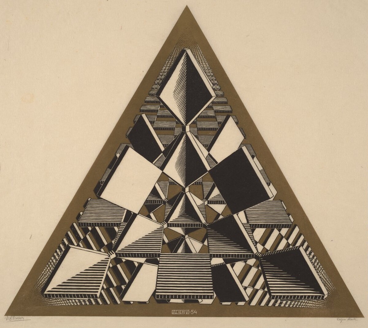 Three Intersecting Planes by M.C. Escher
