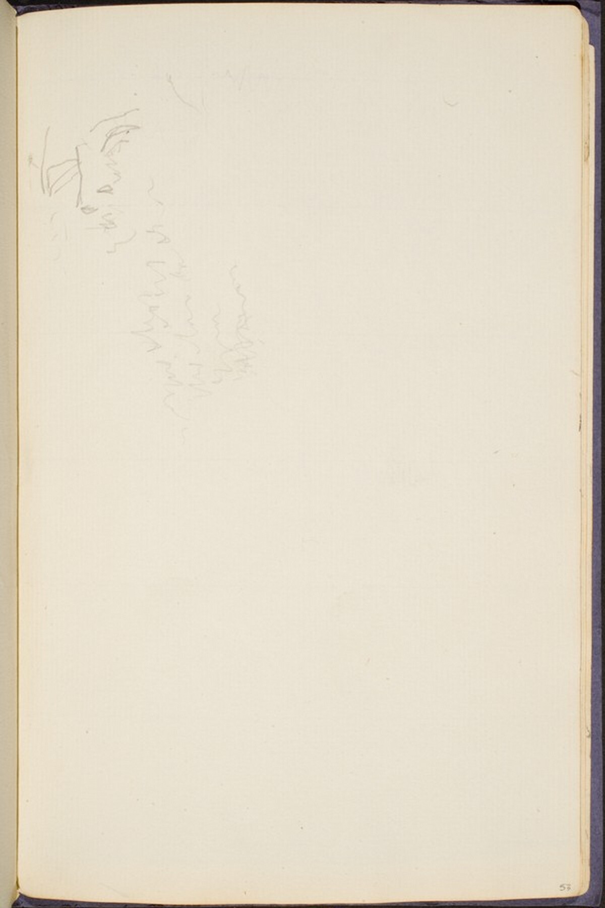 flüchtiges Gesicht  (Sketch of a Face) [p. 53] by Max Beckmann