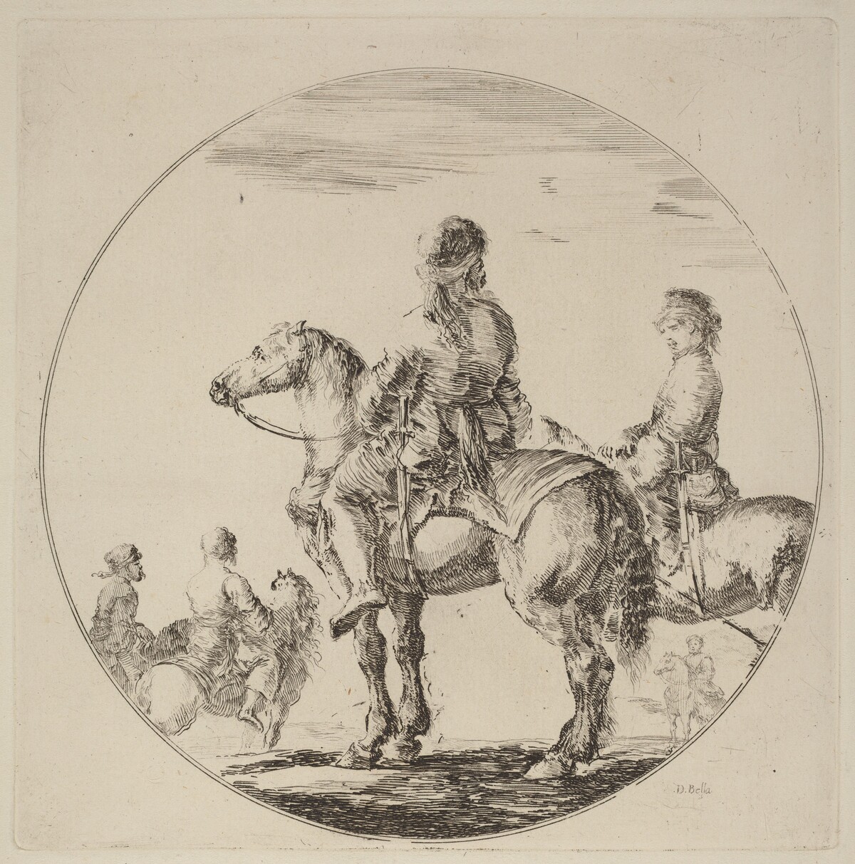 Two Polish Cavaliers by Stefano Della Bella
