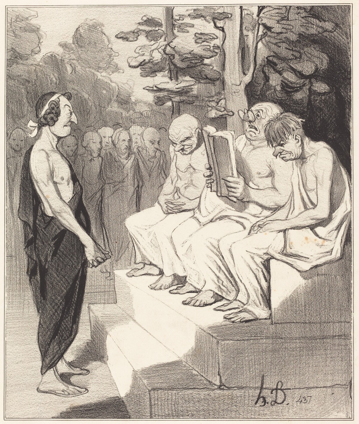 Télémaque interrogé par les sages by Honoré Daumier