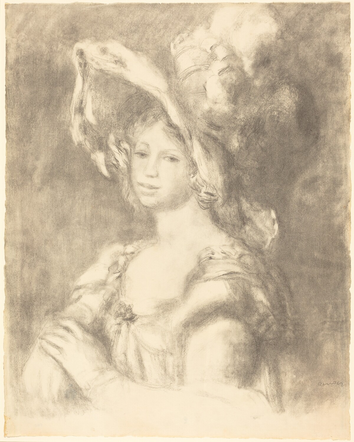 Bust of a Young Woman (Jeune femme en buste) by Auguste Renoir