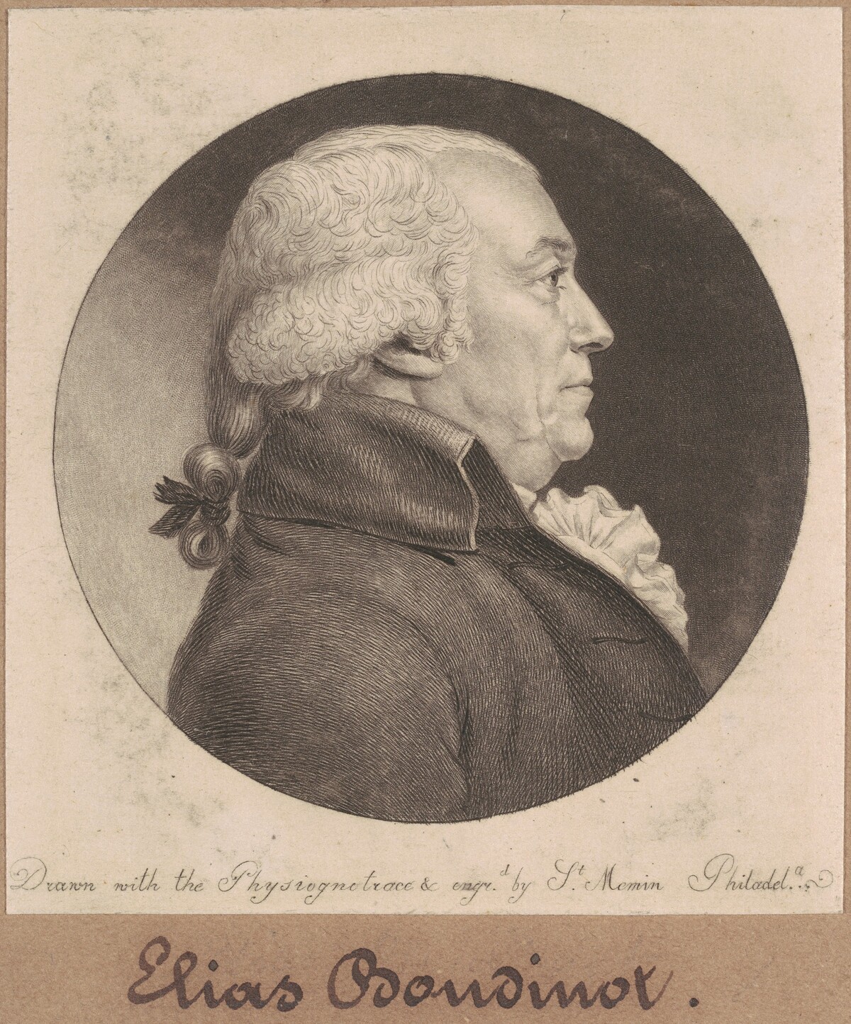 Elias Boudinot by Charles B. J. Févret de Saint-Mémin