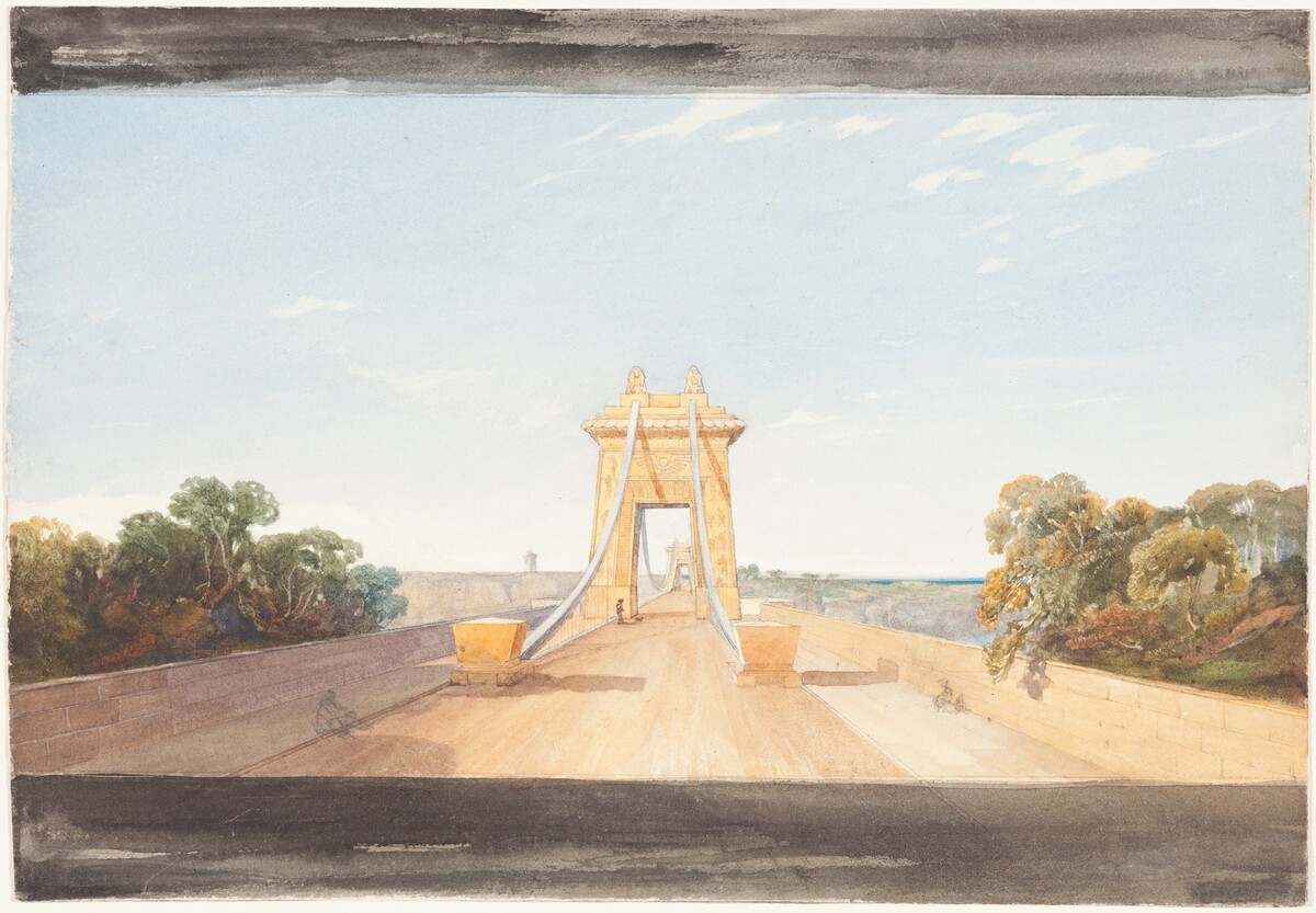 Clifton Suspension Bridge near Bristol by Attributed to James Bulwer