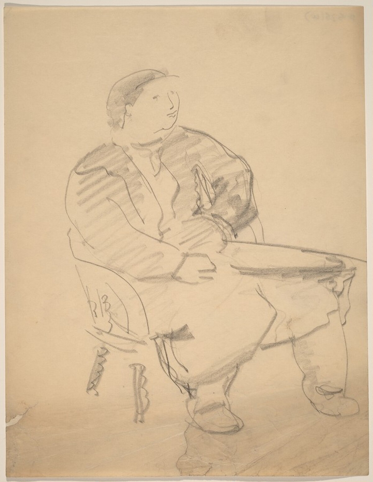 Seated Figure Turned Three-quarters to the Right, Hands on Lap by Mark Rothko