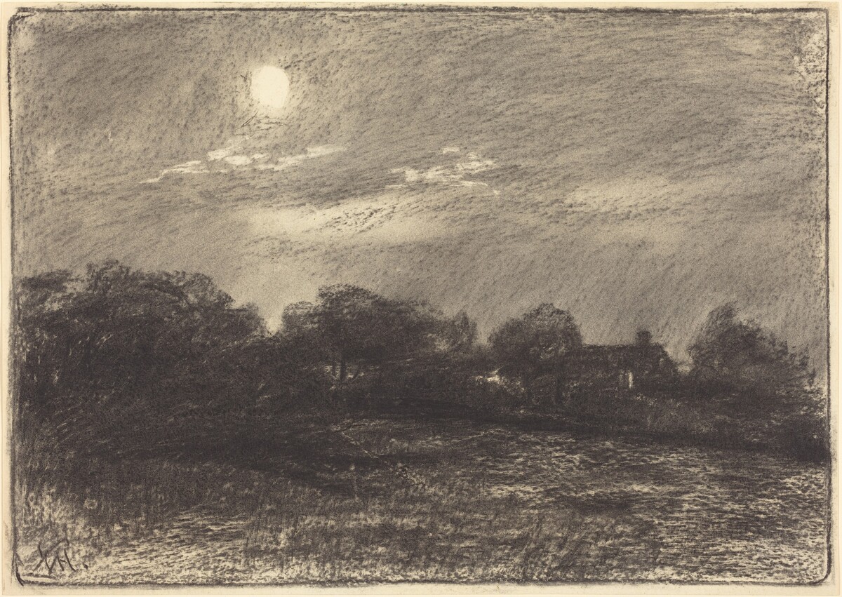 Evening, Farm Landscape by William Morris Hunt