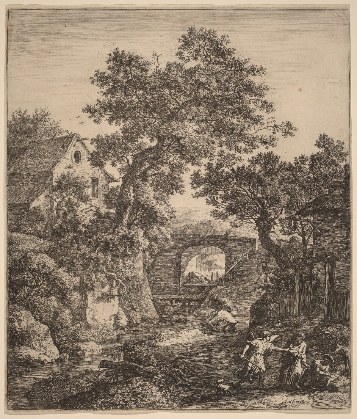 Landscape with the Circumcision of Moses' Son by Anthonie Waterloo
