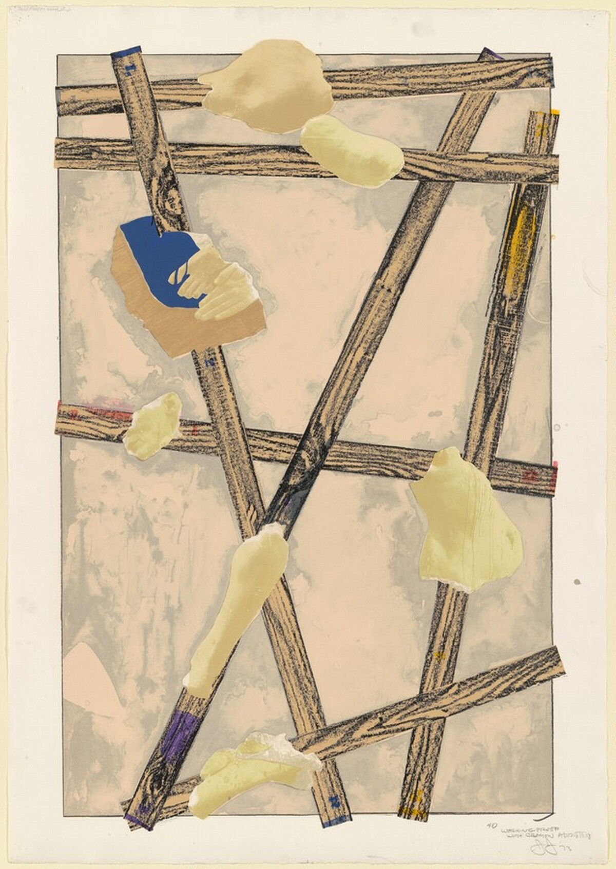 Four Panels from Untitled 1972 [D panel, working proof 4] by Jasper Johns