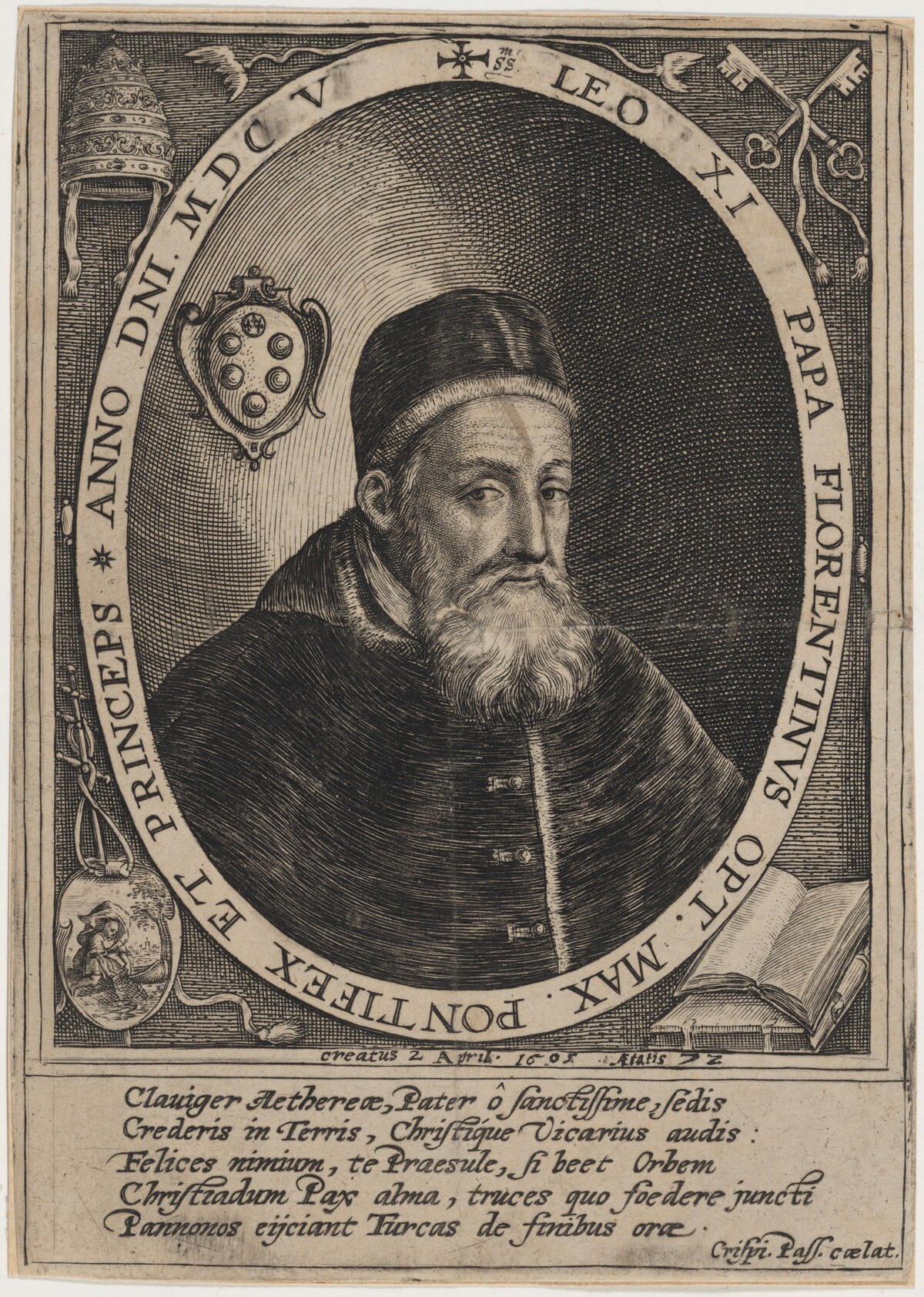 Pope Leo XI by Crispijn de Passe I