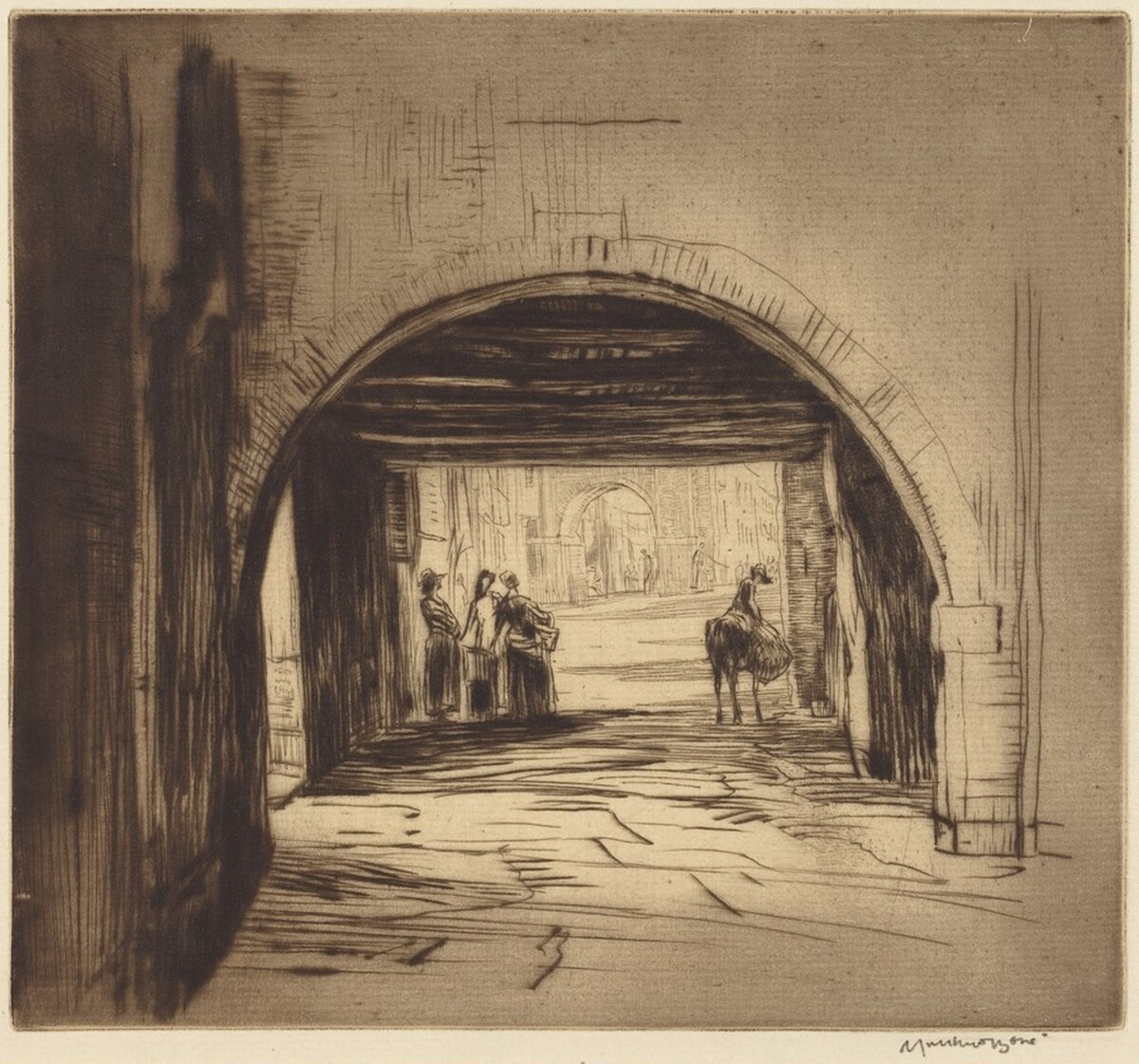 Chioggia (or, An Archway, Chioggia) by Sir Muirhead Bone