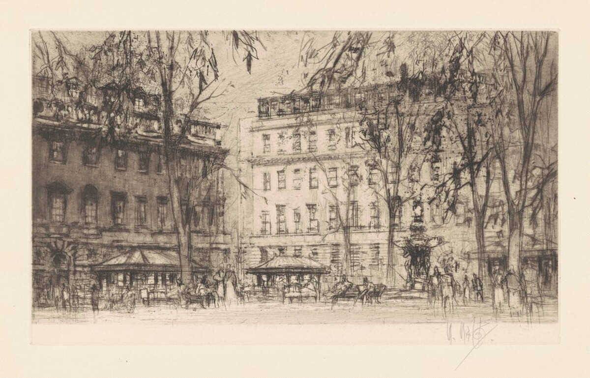 The Quadrangle, Bart's Hospital by William Walcot