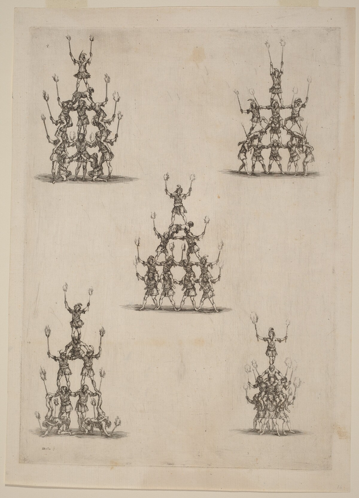 Pyramids of Jugglers by Stefano Della Bella