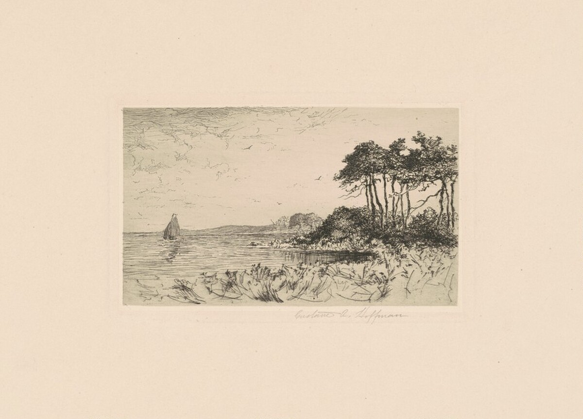 Mouth of the Pawcatuck River, Watch Hill, Rhode Island by Gustave A. Hoffman