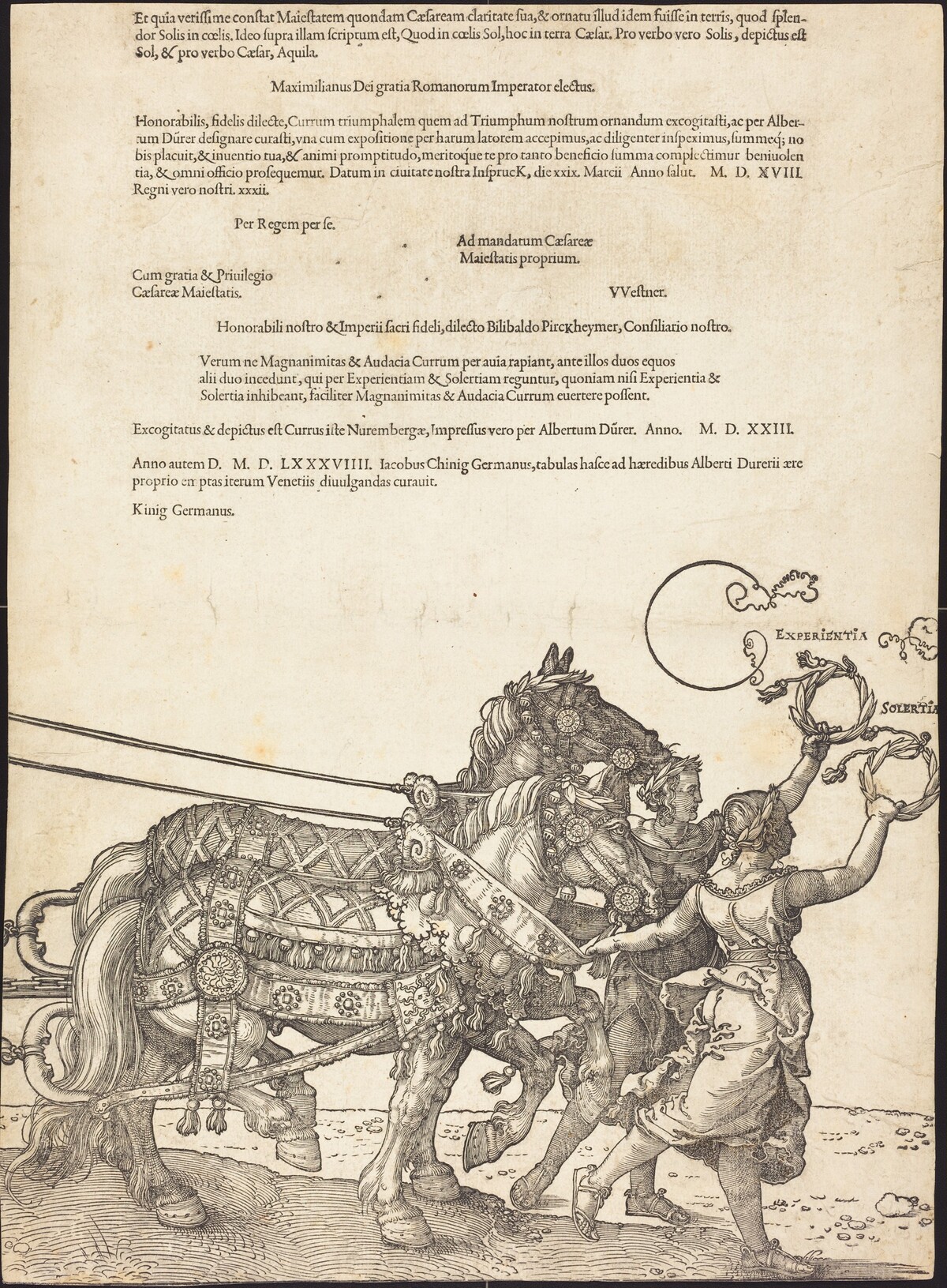 The Triumphal Chariot of Maximilian I (The Great Triumphal Car) [plate 8 of 8] by Albrecht Dürer
