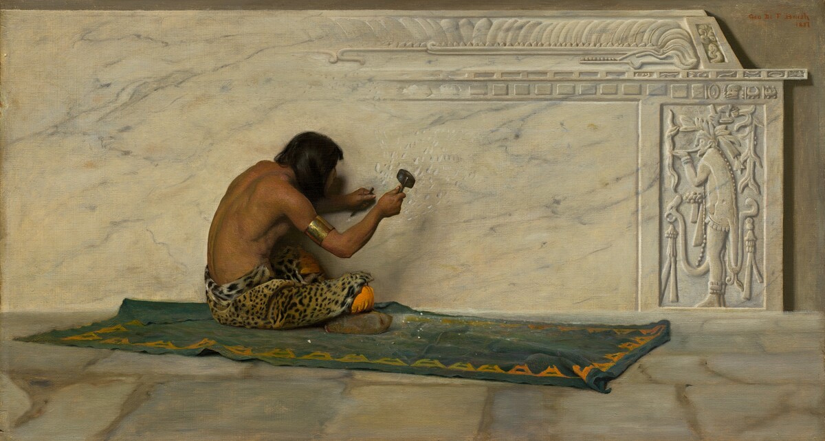 An Aztec Sculptor by George de Forest Brush