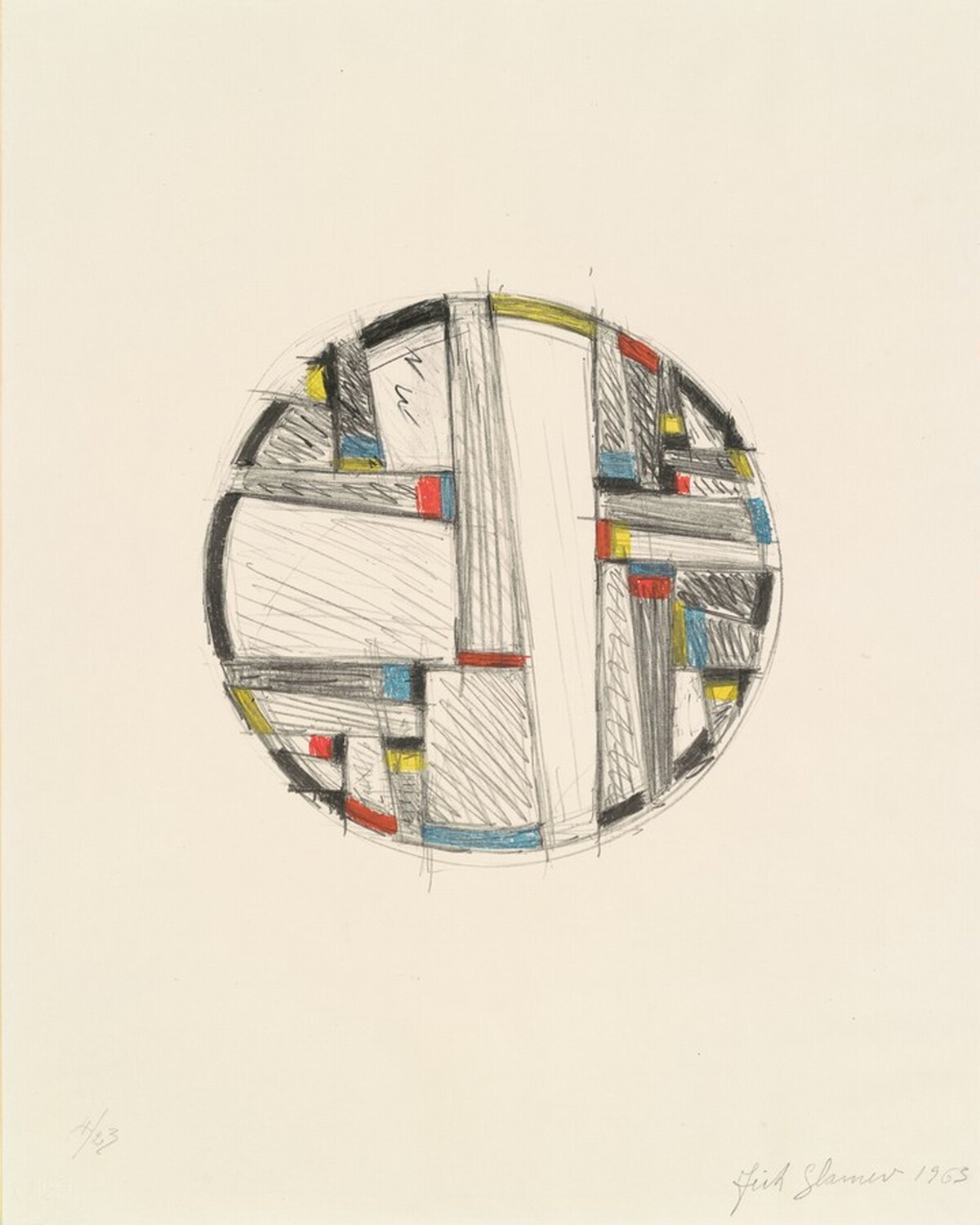 Colored Drawing by Fritz Glarner