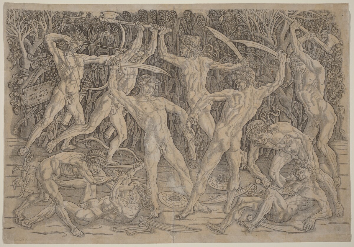 Battle of the Nudes by Antonio del Pollaiuolo