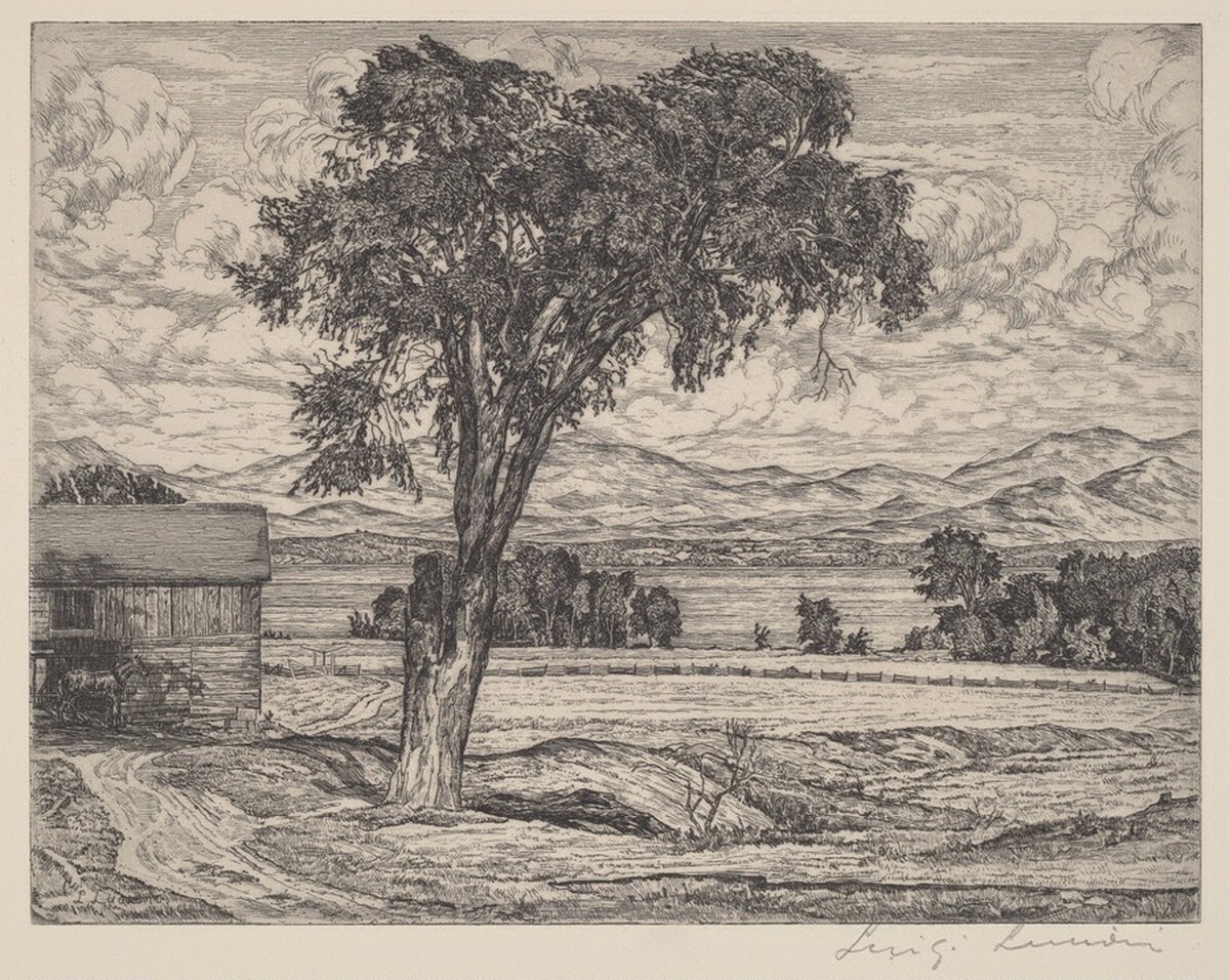 Lake Pastures by Luigi Lucioni