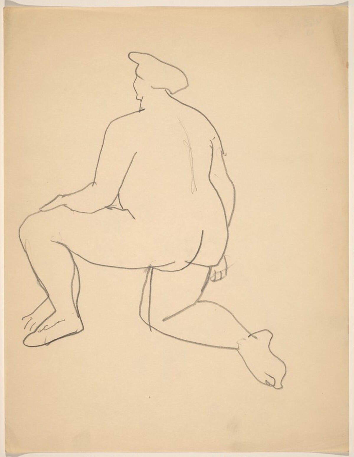 Nude Turned to the Left, Kneeling on One leg, Seen from the Back by Mark Rothko