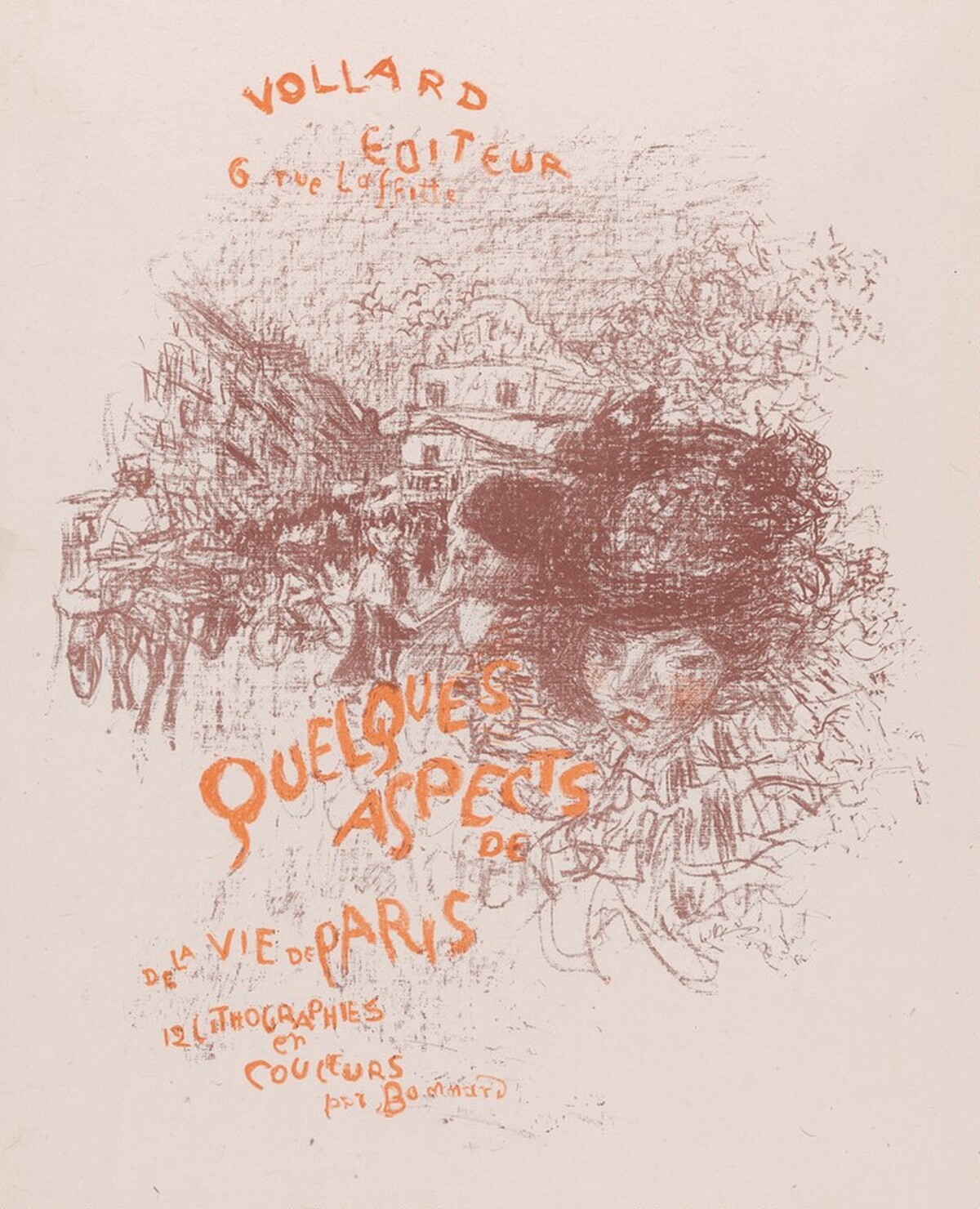 Quelques Aspects de la Vie de Paris (Album Cover) by Pierre Bonnard, Ambroise Vollard (publisher)