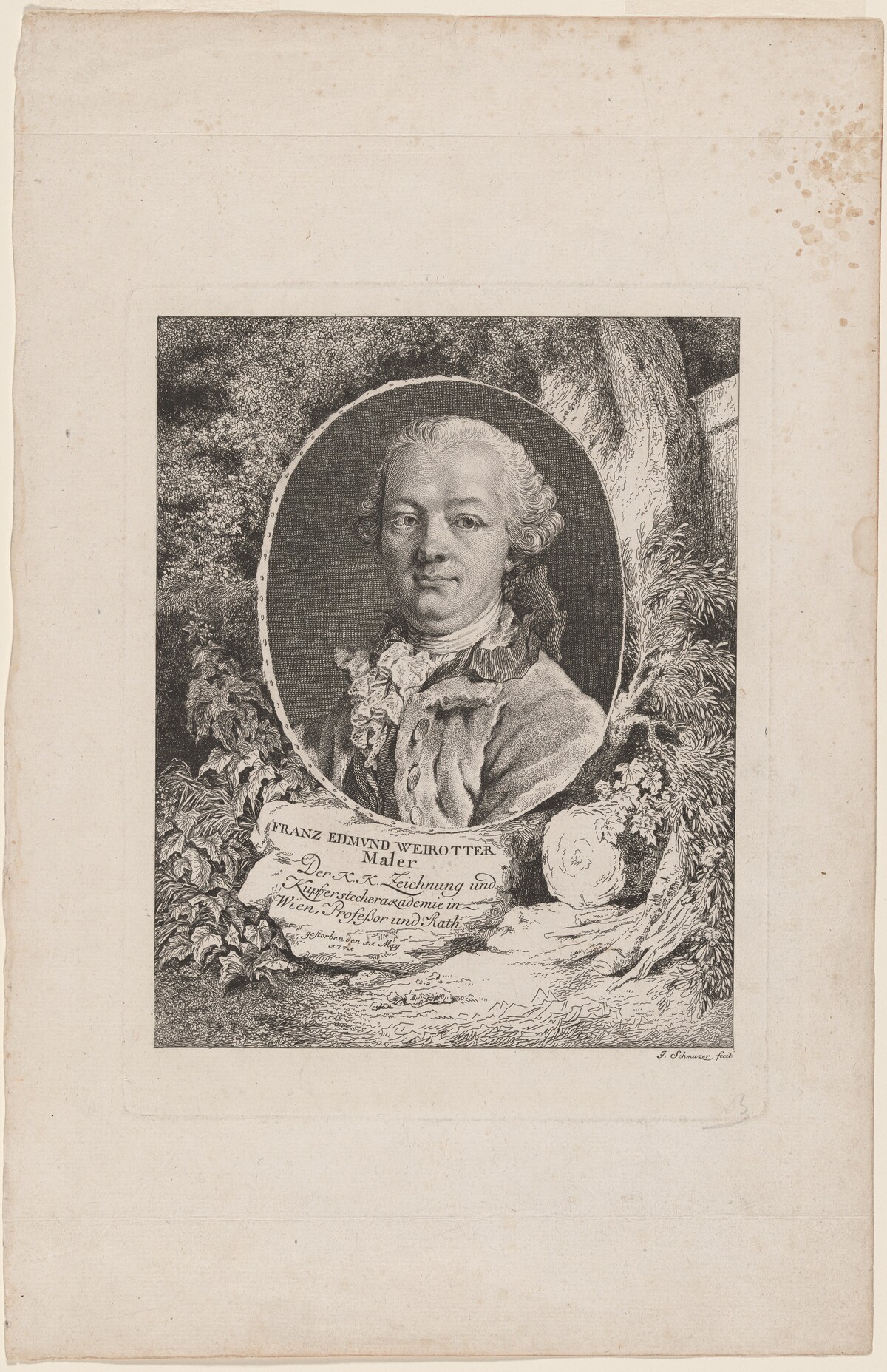 Franz Edmund Weirotter by Jacob Matthias Schmutzer