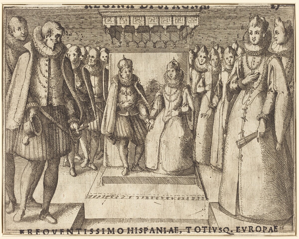 Meeting of Margaret of Austria and Philip III [recto] by Jacques Callot
