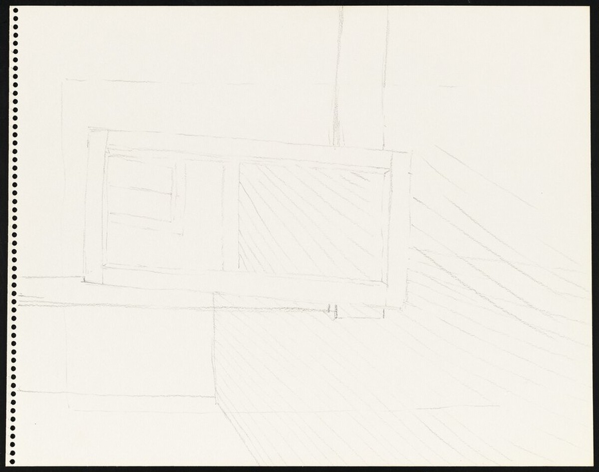 Untitled (Studio Corner) [verso] by Sylvia Plimack Mangold