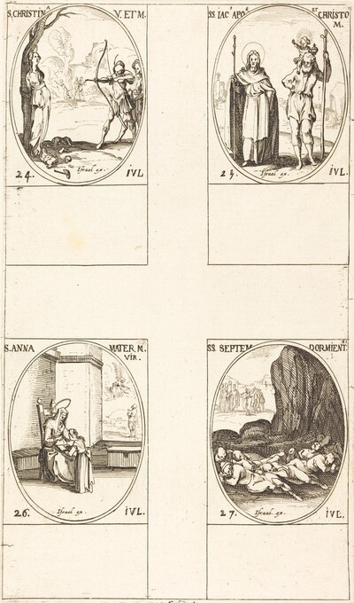 St. Christina; St. James, Apostle, and St. Christopher; St. Anne; Seven Sleepers of Ephesus