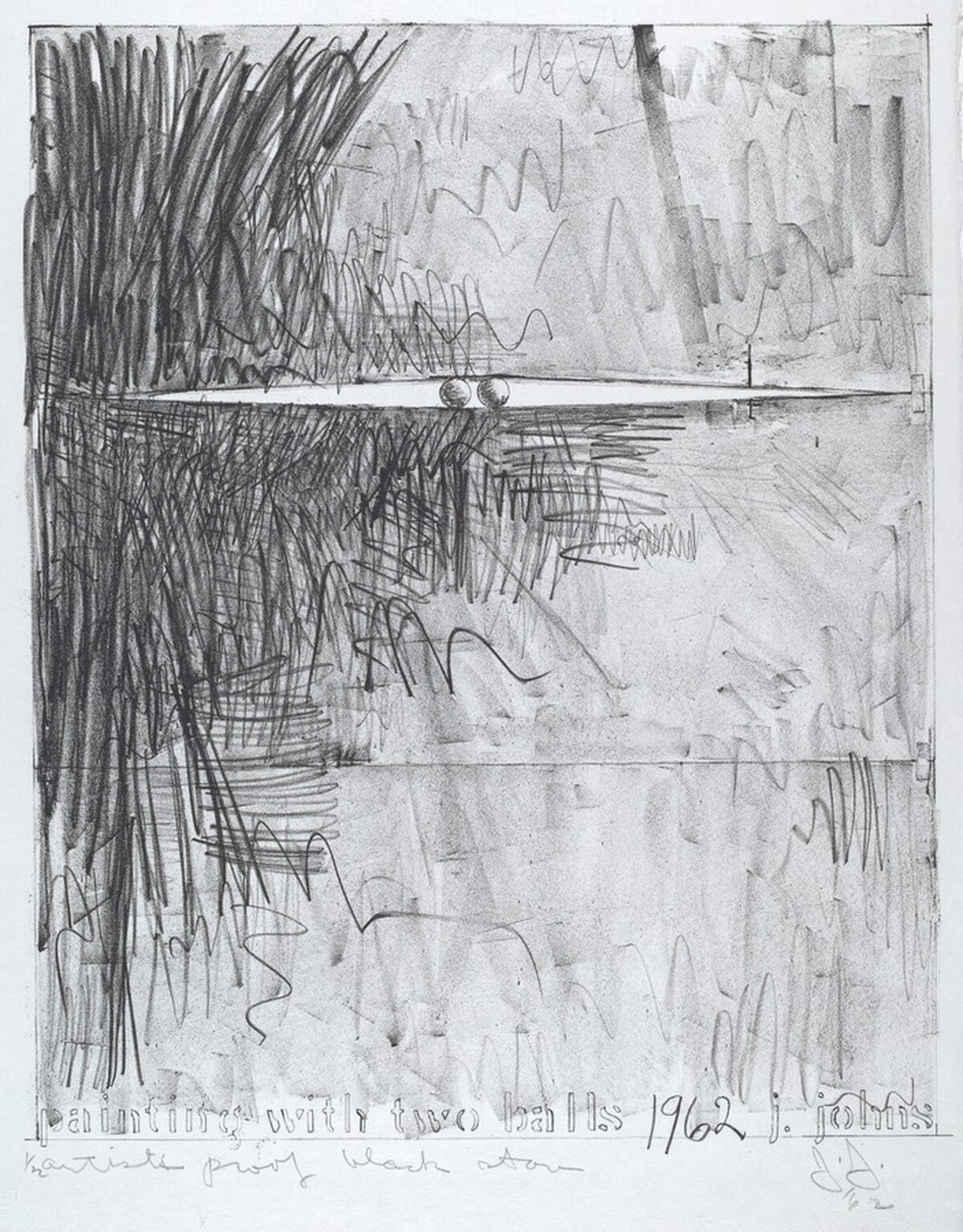 Painting with Two Balls I [artist's proof] by Jasper Johns