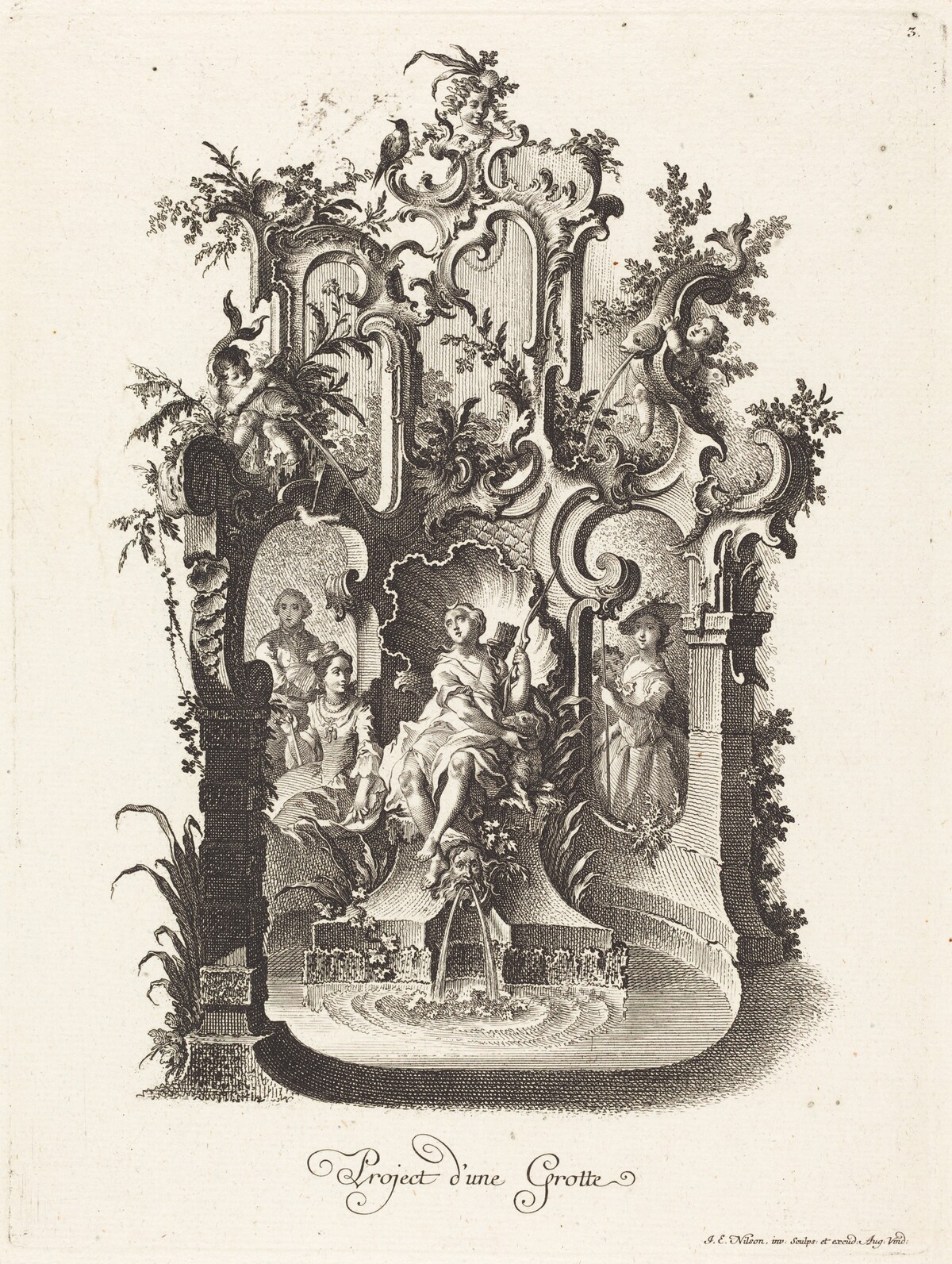 Project d'une Grotte (Plan for a Grotto) by Johann Esaias Nilson
