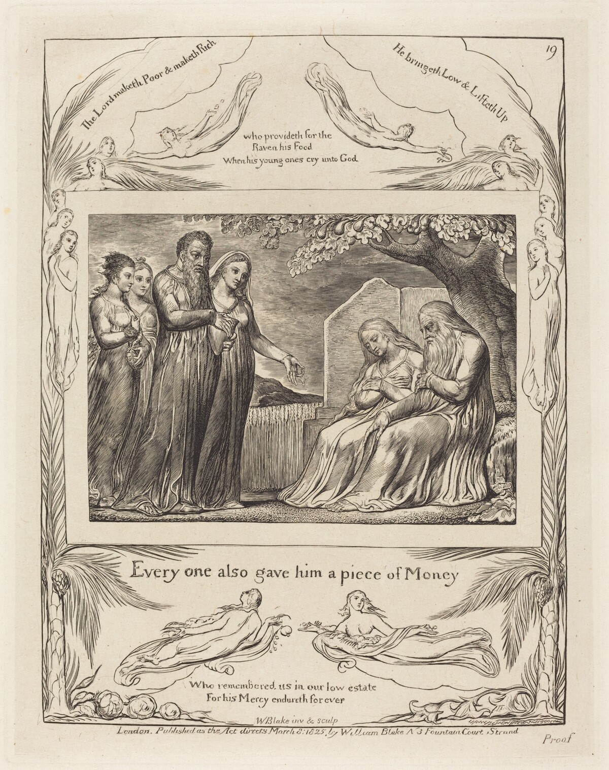 Job Accepting Charity by William Blake