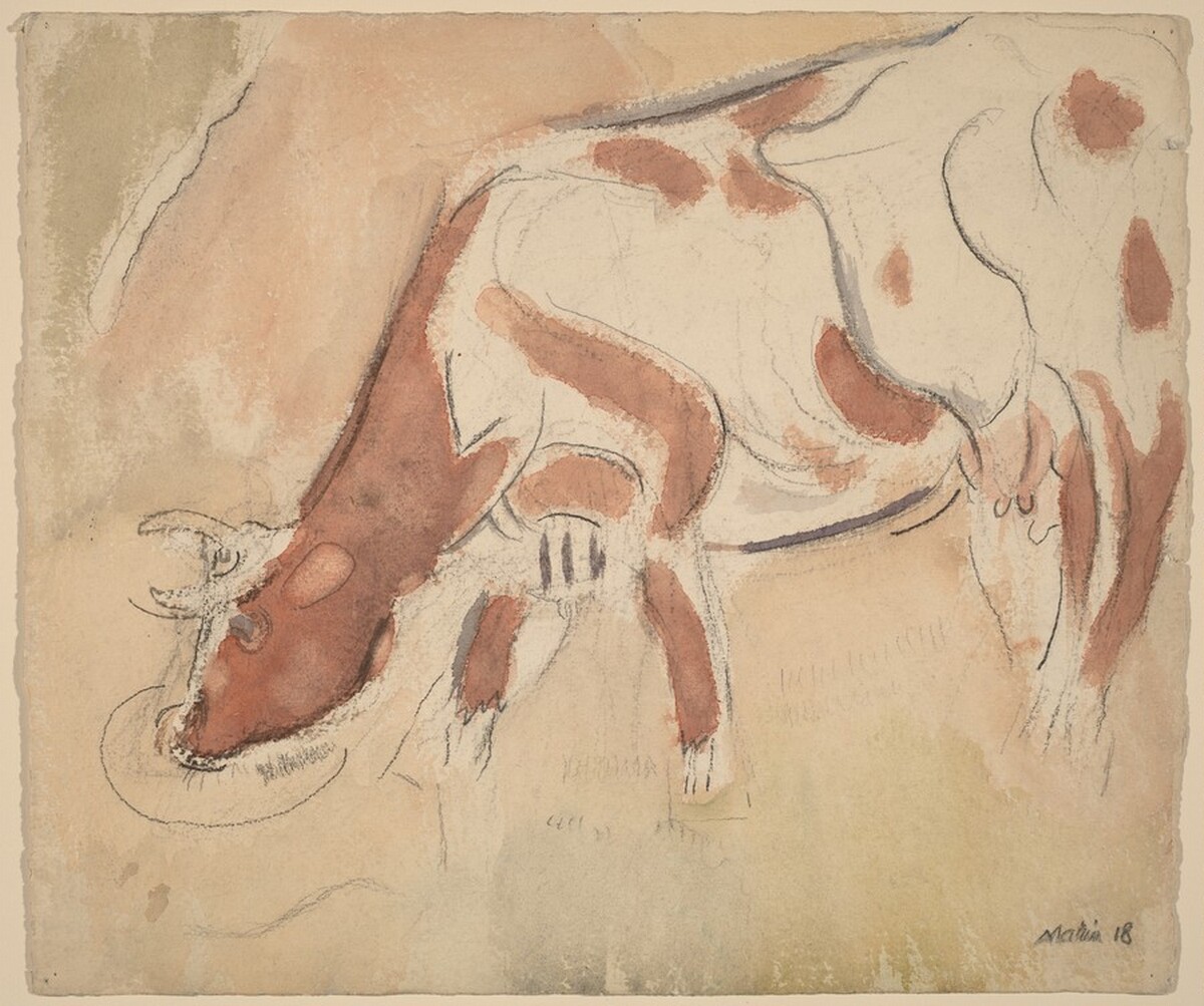Cow Feeding by John Marin