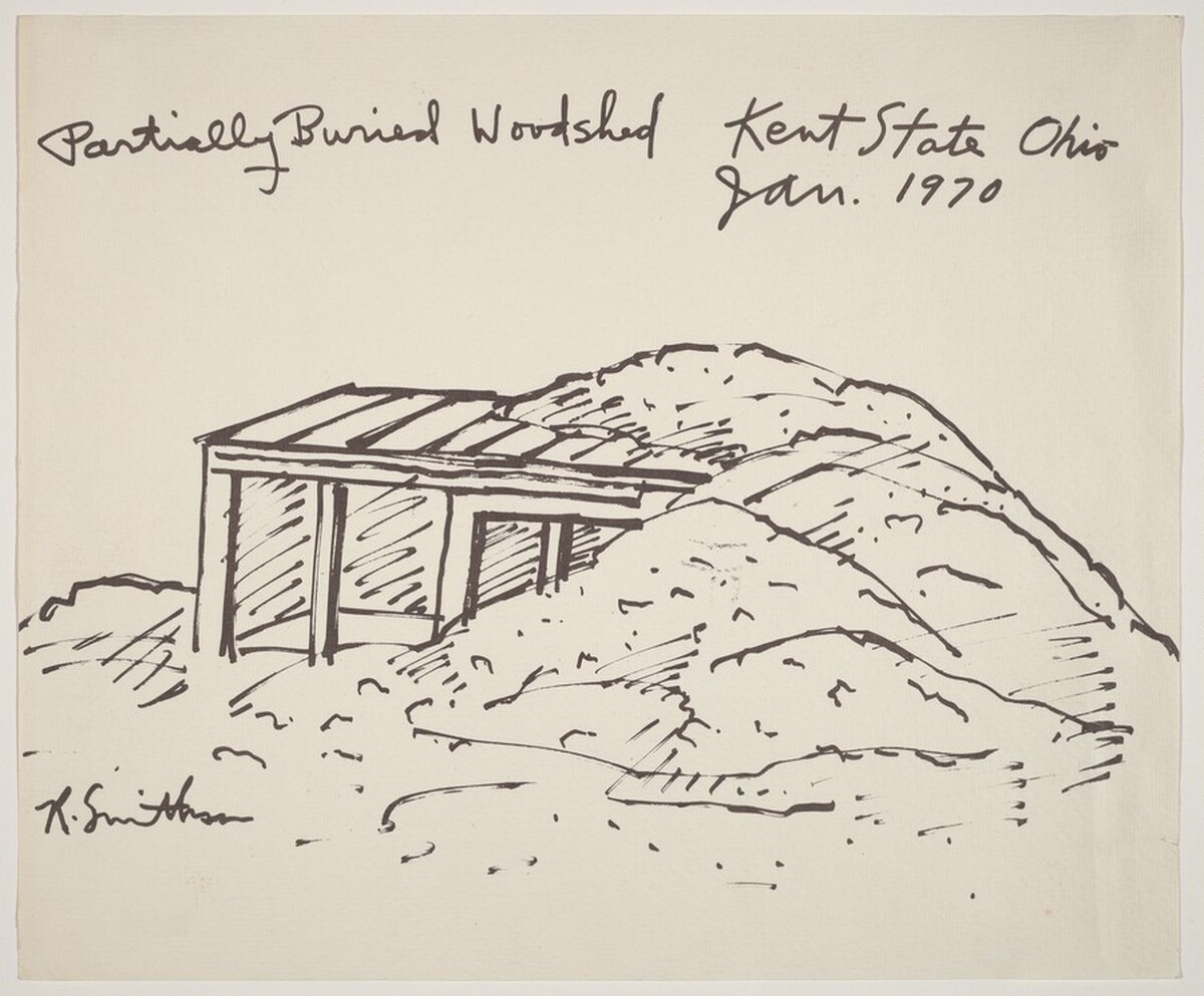 Partially Buried Woodshed by Robert Smithson