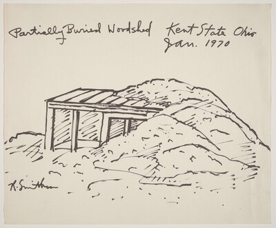 Partially Buried Woodshed
