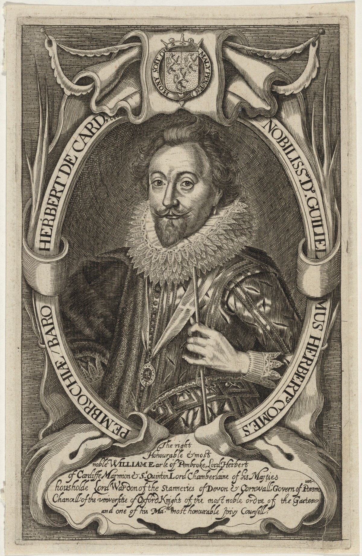 William Herbert, Third Earl of Pembroke by after Simon de Passe