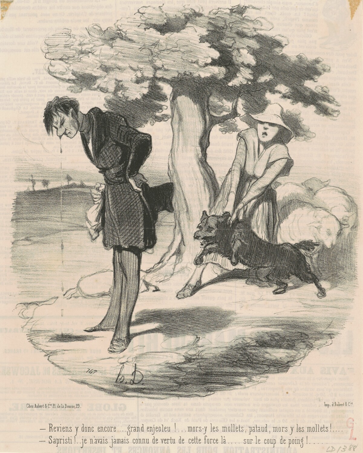Reviens y donc encore ... grand enjeoleu! ... by Honoré Daumier