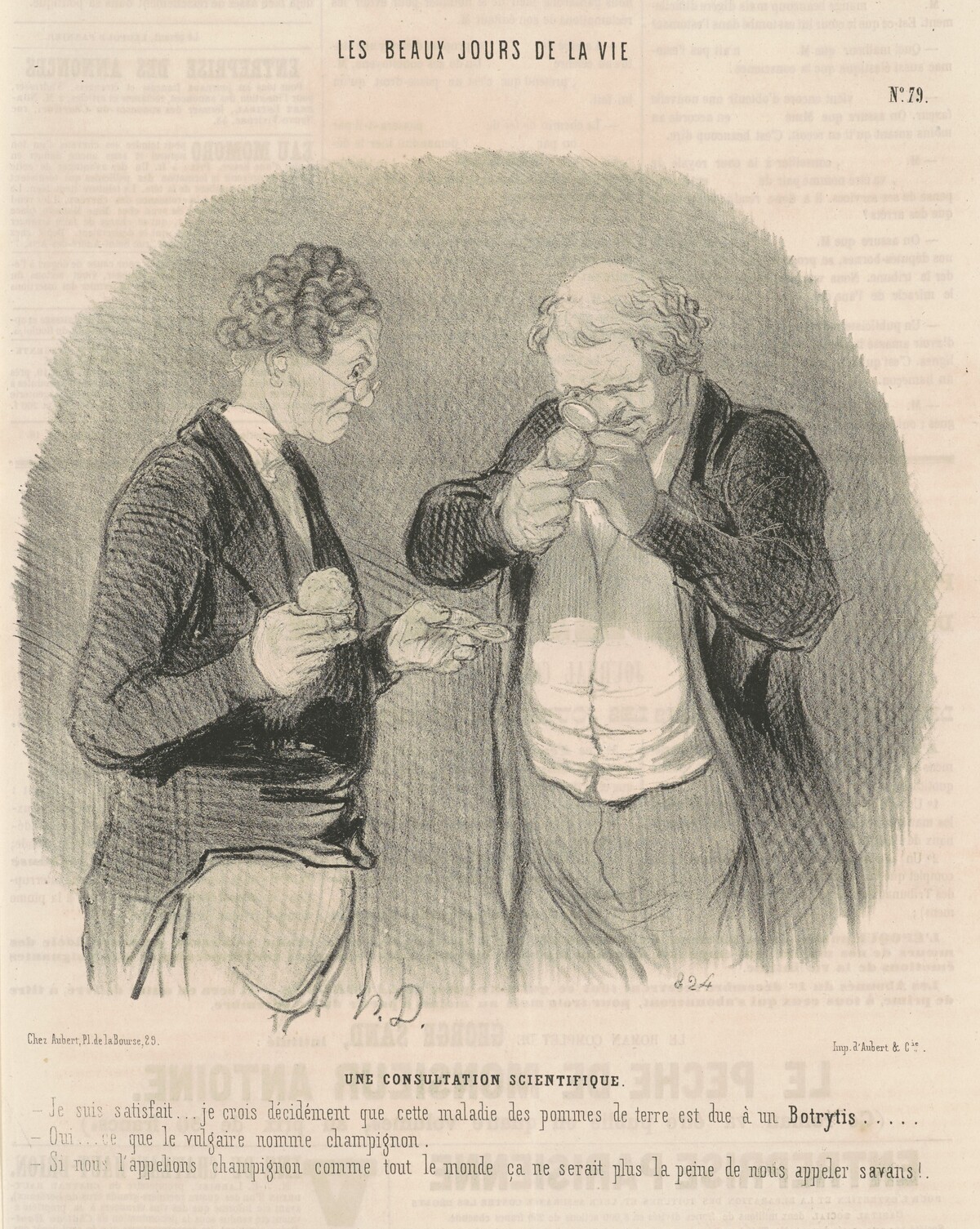 Une consultation scientifique by Honoré Daumier