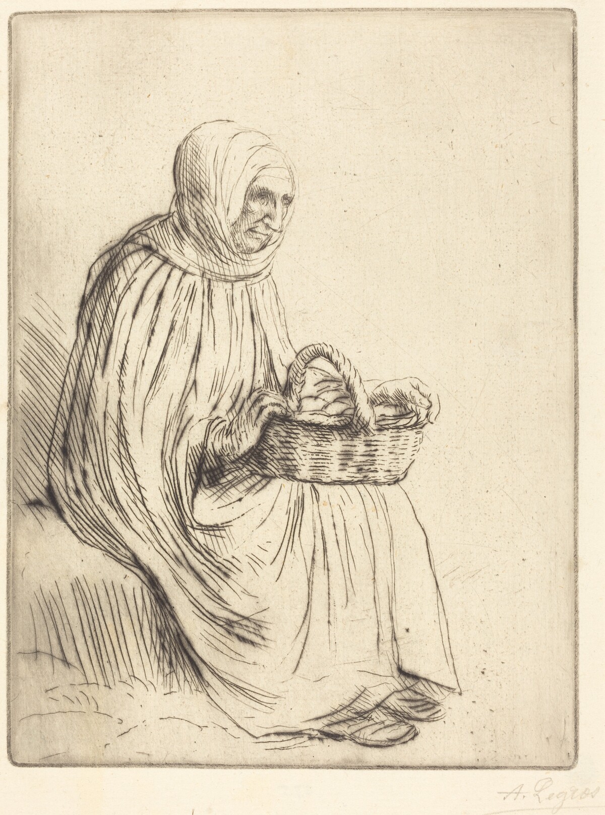 Woman of the Marketplace (Femme du marche) by Alphonse Legros