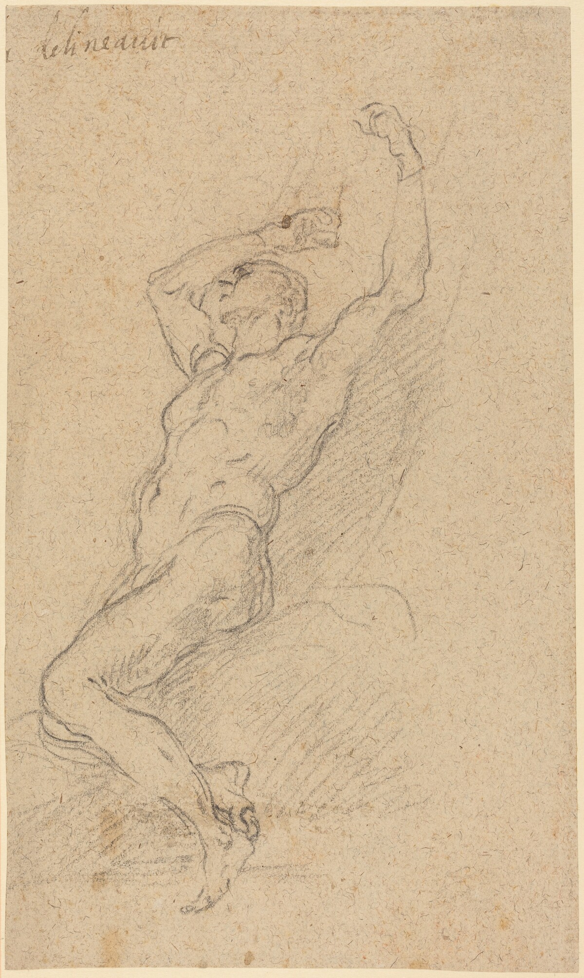 A Nude Man Chained to a Rock by Francesco Solimena
