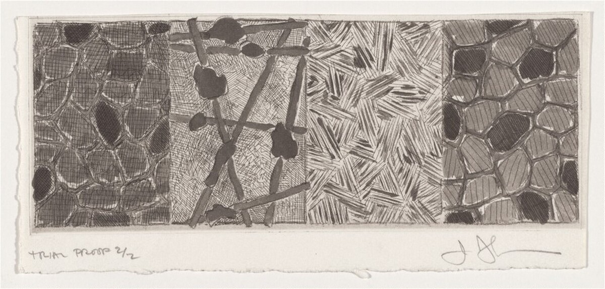 Four Panels (CDAB) [trial proof 2] by Jasper Johns