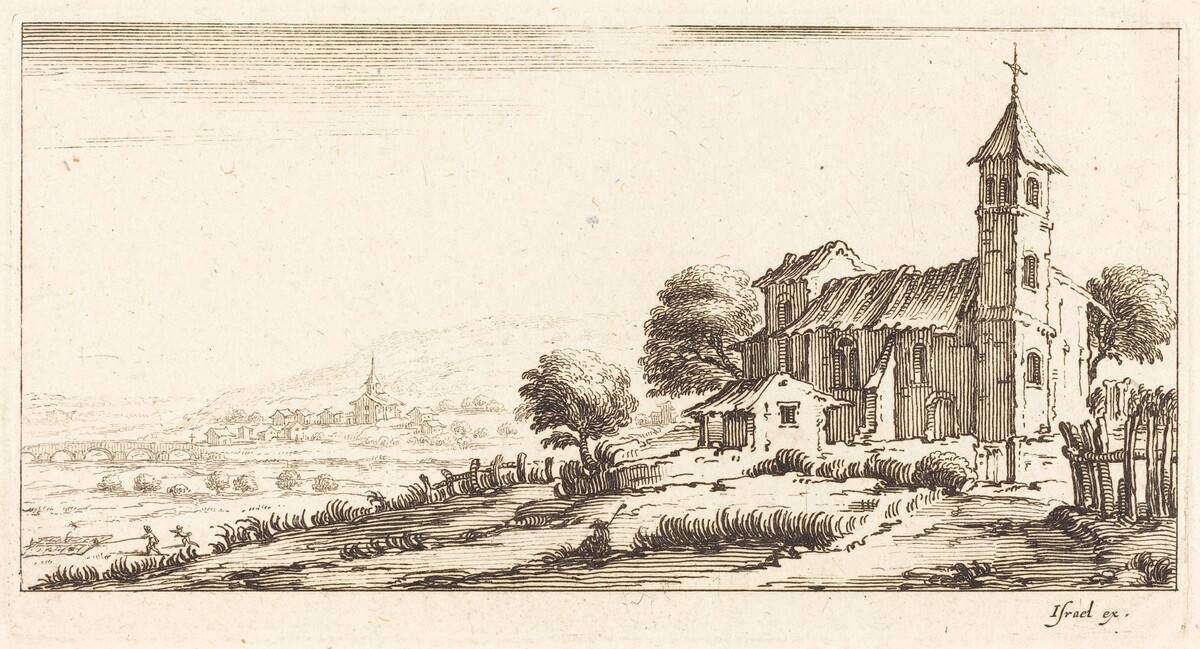 Village Church by after Jacques Callot