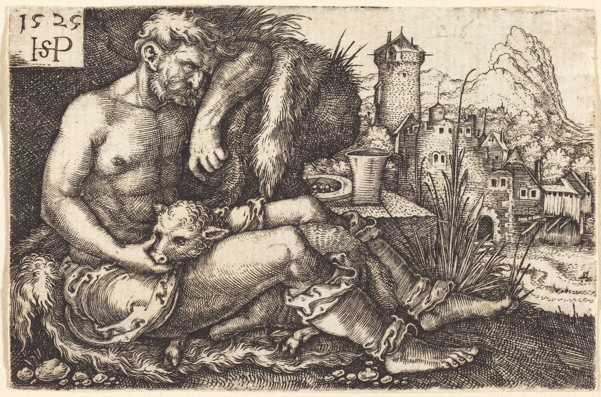 The Shepherd by Sebald Beham