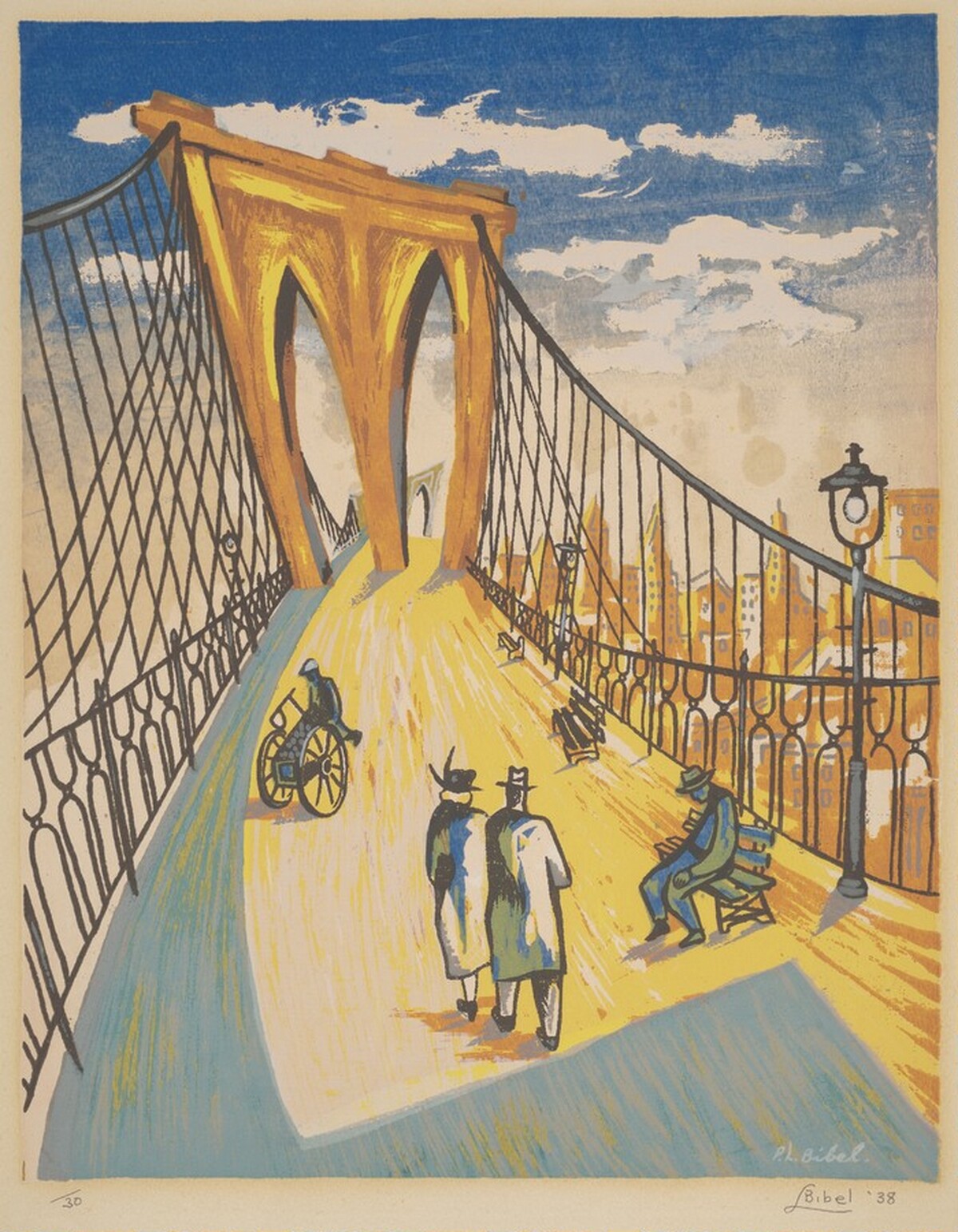 Brooklyn Bridge by Leon Bibel