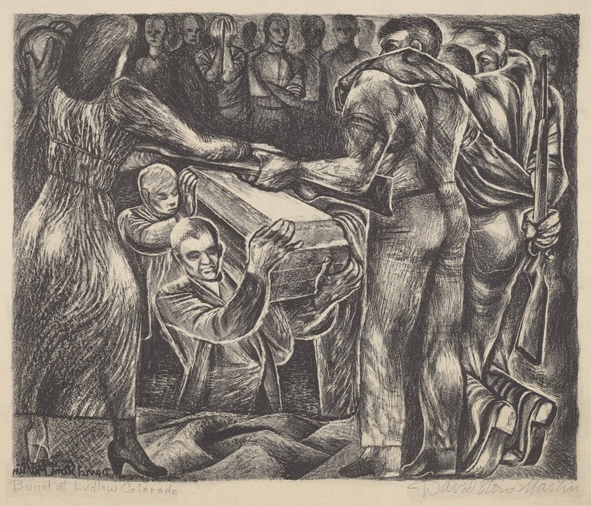 Burial at Ludlow Colorado by David Stone Martin