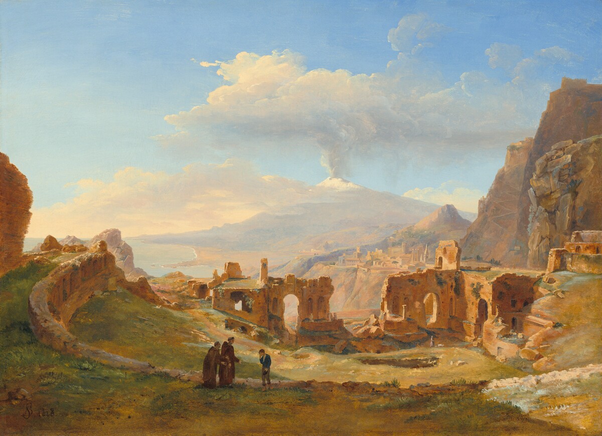 The Roman Theater at Taormina by Louise-Joséphine Sarazin de Belmont