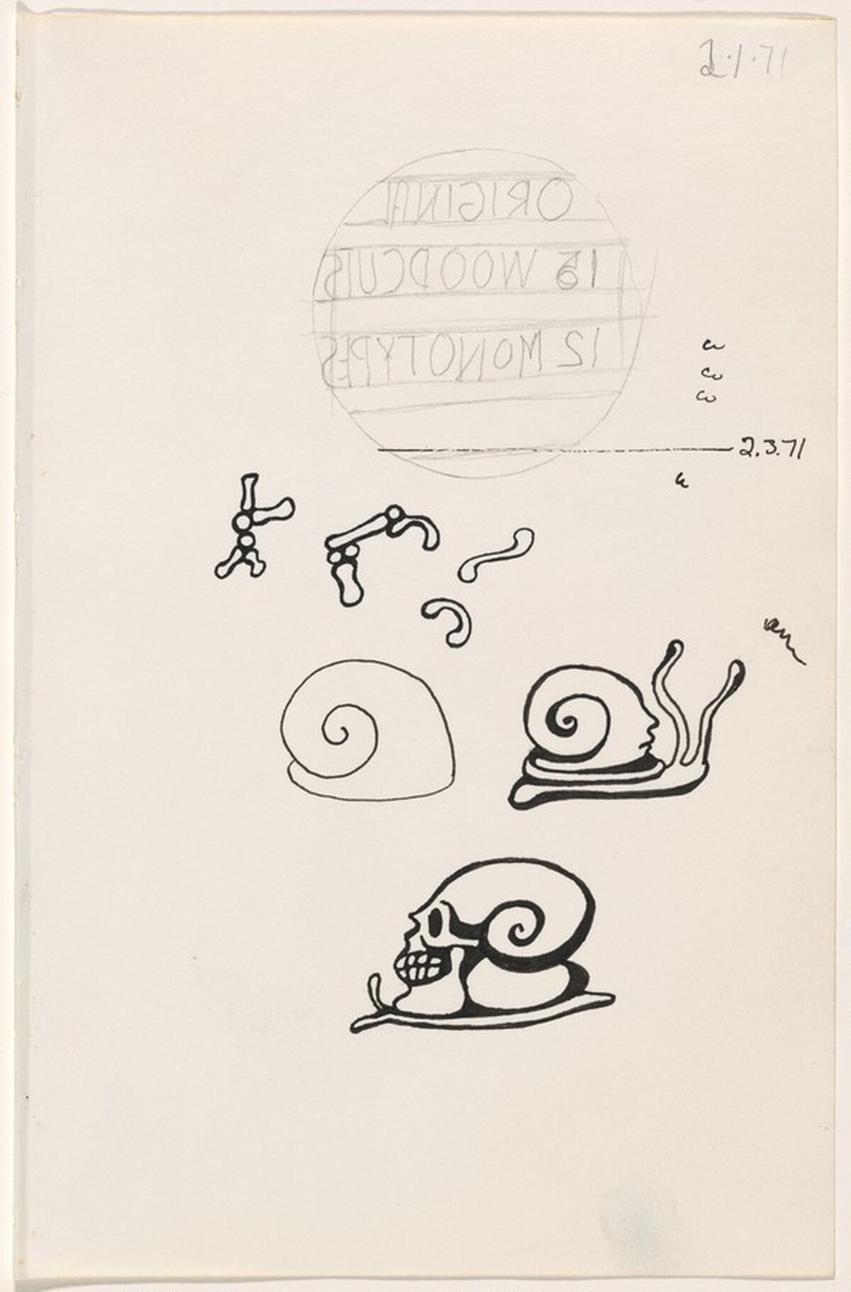 Untitled 2-1-71 [study for "tattoo" book] by James McCracken Jr.