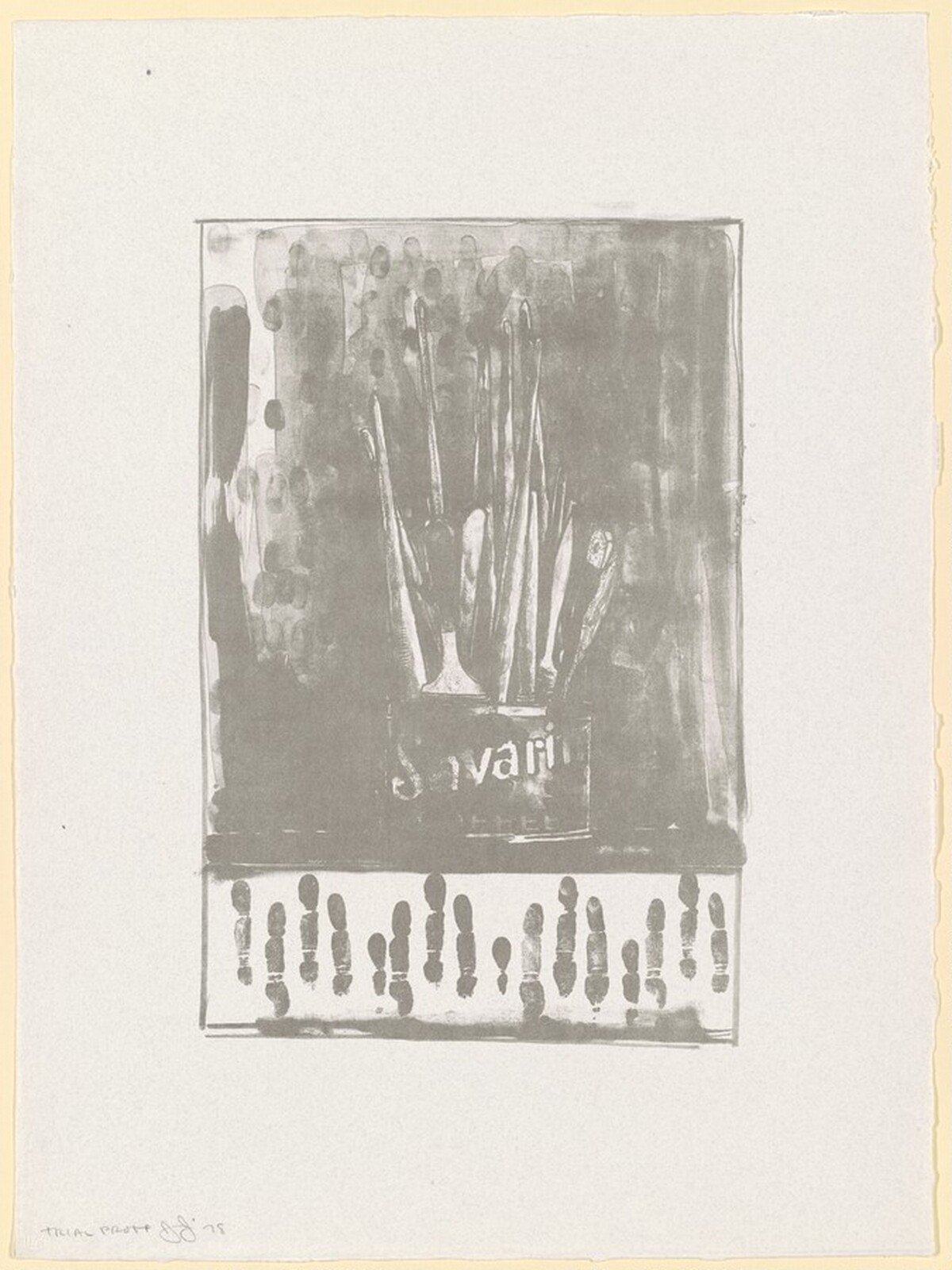 Savarin 3 (Red) [trial proof] by Jasper Johns