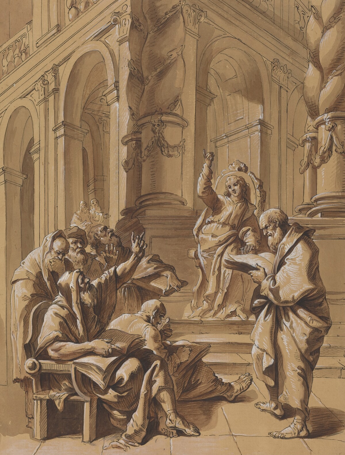 Christ among the Doctors by Follower of Francesco Fontebasso