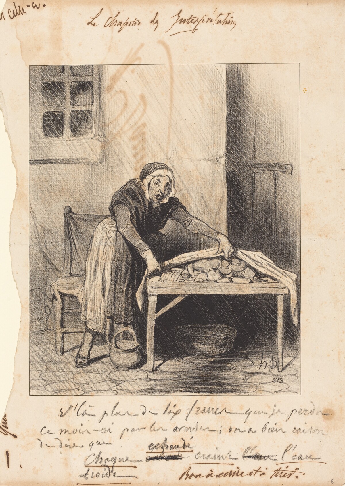 V'la plus de six francs que je perds... by Honoré Daumier