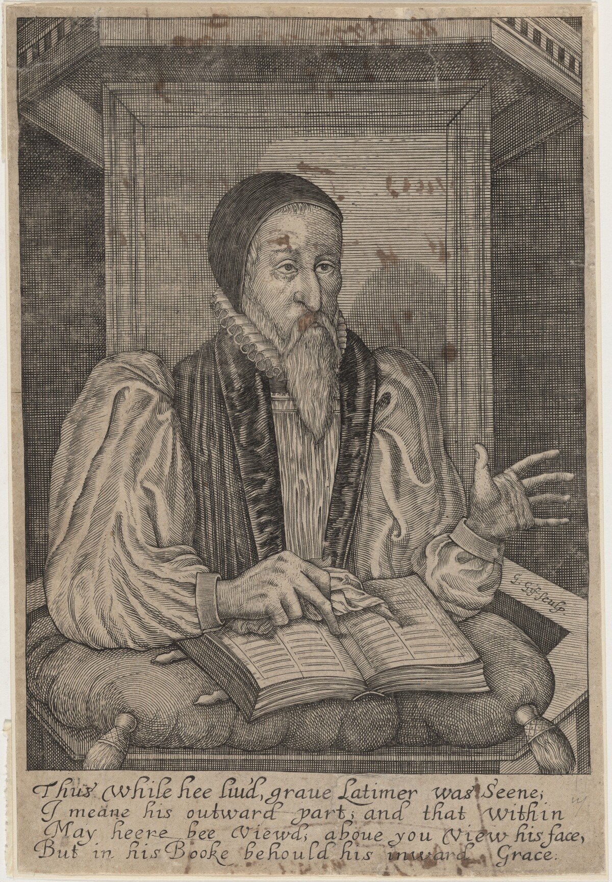 Hugh Latimer, Bishop of Worcester by George Gifford