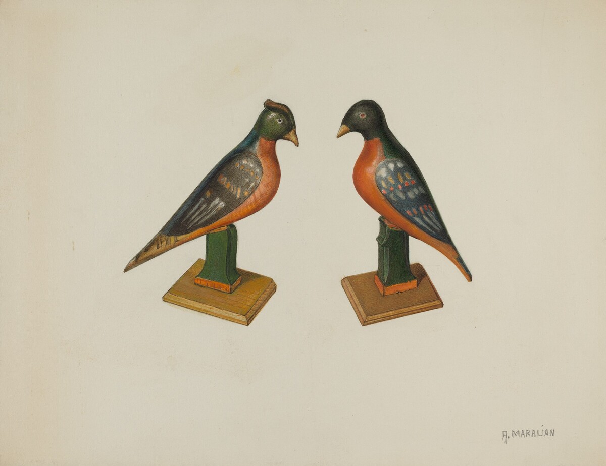 Pa. German Toy Birds by Arsen Maralian